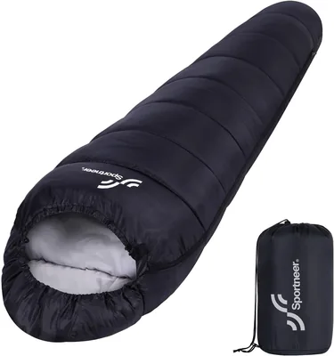 Sportneer Sängsack - Klein packning och ultra lätt (950g/1500g) - Mumie sängsack utomhus sommar sängsack / 3-4