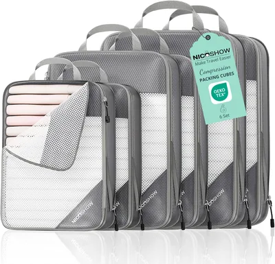NICOSHOW 6 Set Compression Packing Cubes
