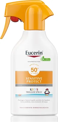 Eucerin, Protección Solar Sensitiva SPF50+ para Niños, Protector en Spray con Disparador, 250 ml - Mejor Oferta
