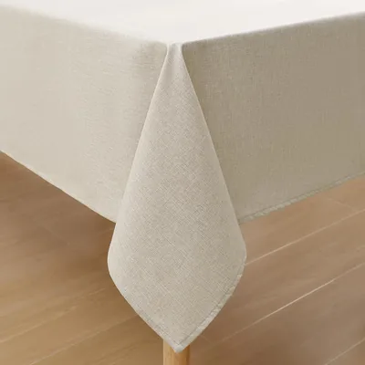 Homaxy Tavlkläder med Linjeförmig Linen Look, 130x160 cm, Linjkläder, Vattenabstånd, Stenkrympa, Beige - Best Deal