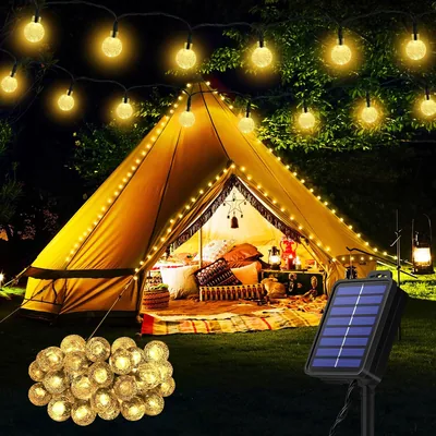 Solarleuchten für den Außenbereich, 30 LEDs, 8,1 m, IP65, 26.6 ft, 8 Modi - 15% Rabatt