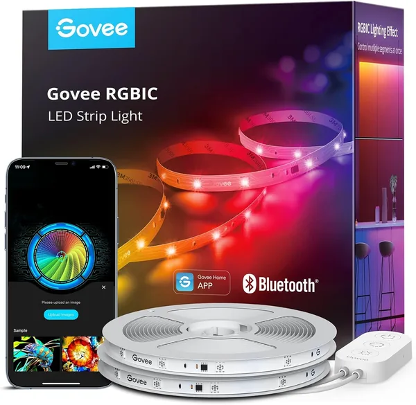 Govee LED Strip 20m RGBIC LED Strip with Segment Control, Music Sync, 64 Scene Modes
