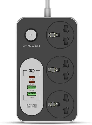 G-Power GP342 مقسم كهربائي محمي من الانفجارات بجهد 220 فولت مع ثلاثة موصلات دولية عالمية توفر نوع C (2) - توفير 16%