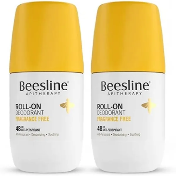 Beesline Roll On Deodorant Fragrance Free 2x50ML