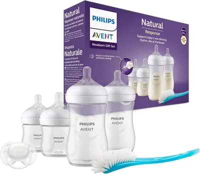 Zestaw butelek Philips Avent Natural z responsywnym smoczkiem SCD838/11 - Najlepszy Cena