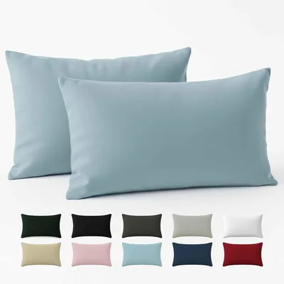 Dreamzie - Copridivano 40 x 60 cm - 100% Cotone Rinforzato - Blu Chiaro | Set di 2 con Zip e Certificazione Oeko-Tex