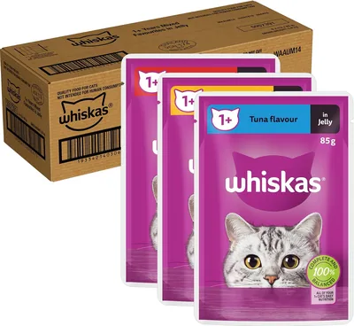 Whiskas Adult Wet Cat Food Mixed Favourites Jelly 85g x60