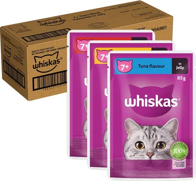 Whiskas Senior Wet Cat Food 85g x 60