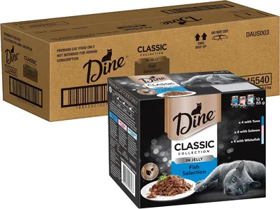 Dine Classic Collection Wet Cat Food Fish Selection 85g x60 Best Deal