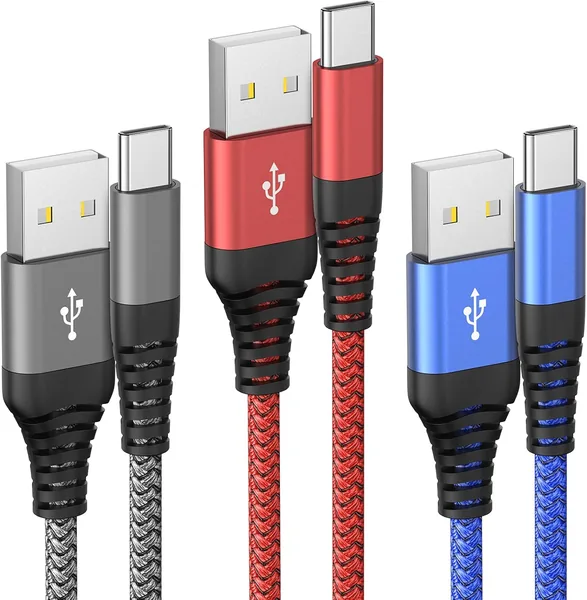 USB C Charger Cable,3Pack 1M Type C Charger Fast Charging USB to USB C Cable Compatible with iPhone 15,Samsung Galaxy S23/S22/S21/S20,Note 10/9/8,Huawei,HTC,LG,Moto,Google Pixel,Et