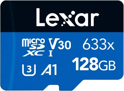 Lexar 633x 128GB Micro SD-kaart met adapter, UHS-I geheugenkaart, A1, C10, U3 - 39% korting