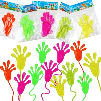 Derayee 30 Pezzi Mani Appiccicose Colorate | Gadget per Feste di Compleanno per Bambini
