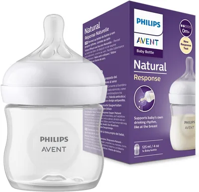 Butelka Philips Avent Natural z responsywnym smoczkiem 125 ml, 1 szt. (SCY900/01) - Najlepsza cena