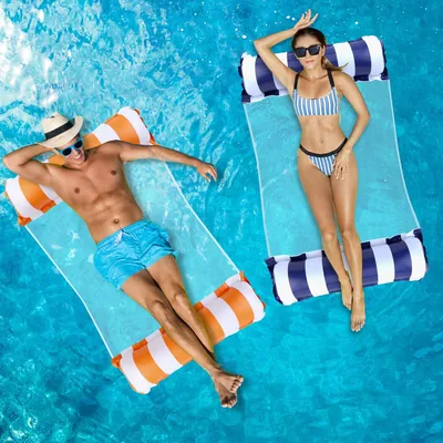 Arbolisse Luftmatte Poolzubehör Spaß, Pack mit 2 Luftmatte, Wasserhängematte, 4-in-1 Aufblasbare Wasserhängematte für Erwachsene