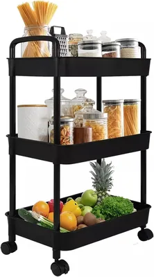Organizador de Carrito SelectShop de 3 Niveles con Ruedas Universales