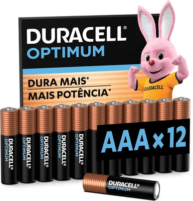 Duracell Pilhas Optimum AAA Palito - 20% de Desconto: Duram Mais para Controle de Videogame e Brinquedos