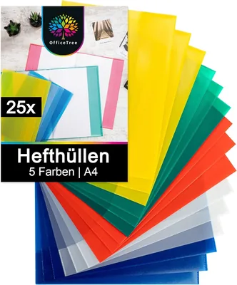 OfficeTree 25 x Notebookhüllen A4 farbenfroh - Best Deal