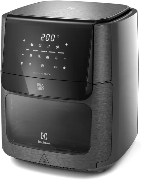 Electrolux Air Fryer Forno 5 x 1 12L 1700W Digital Espeto Girat rio 2 Bandejas Antiaderentes
