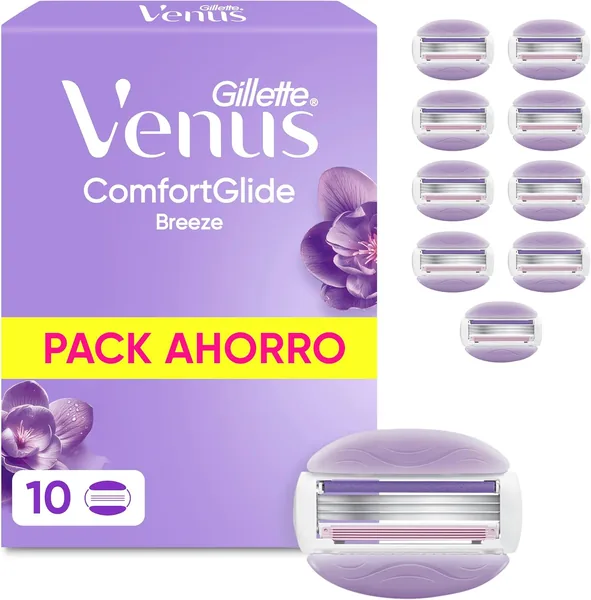 Gillette Venus Comfortglide Breeze - 10 Lames de Reemplazo, Ahorra un 27% en Amazon