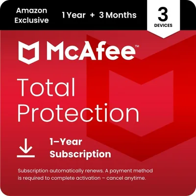 McAfee Total Protection 3-Device 65% Off