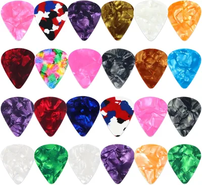 Picks pour guitare Redamancy 24 pièces - 3 épaisseurs différentes pour guitare acoustique et électrique