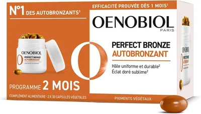 Oenobiol Perfect Bronze Autobronzant - Effet du 1er Mois Sans Soleil - Concentration de 5 Pigments 100% d'Origine Plante