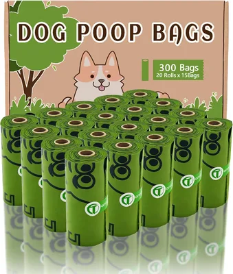 AiTodos Dog Poo Bags 31x22cm Green 20 Rolls