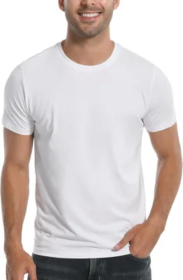 Pioneer Camp Men's Bamboo T-Shirt - Ultra Soft White Plain Tee