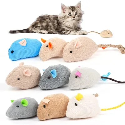 OSDUE Kattekatnip Speelgoed, 9-Pack Katte Muis Toy voor Katten, Interactief Plush Speelgoed
