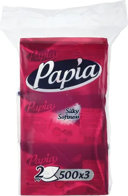 مناديل وجهية Papia - عبوة متعددة الاستخدامات - 2 طبقة - 500x3 أفضل سعر