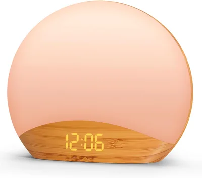 Wood Grain Sunrise Alarm Clock Nightlight