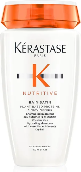 Kérastase Nutritive - Bain Satin - Shampoo pour Cheveux Secs - Hydratant et Riche en Nutriments - Niacinamide & Extraits Vegetaux, 45% de Réduction