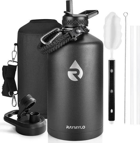 RAYMYLO One Gallon Water Bottle Insulated