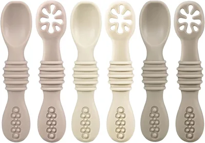 PandaEar Silikon Babylöffel, Lernlöffel, Blw Löffel, 6er Set Soft Lernlöffel, Babylöffel für Brei ab 4-6 Monate - Best Deal