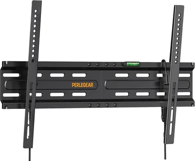 Perlegear TV Wall Bracket for Most 37-82 inch LCD LED OLED Flat Curved TVs up to 45kg, Low Profile T