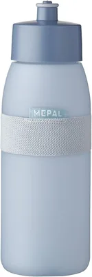 Mepal Ellipse Nordic Denim Sportfles, 500 ml, Praktische Waterfles voor Sport en Vrije Tijd, Verwijderbaar Mondstuk
