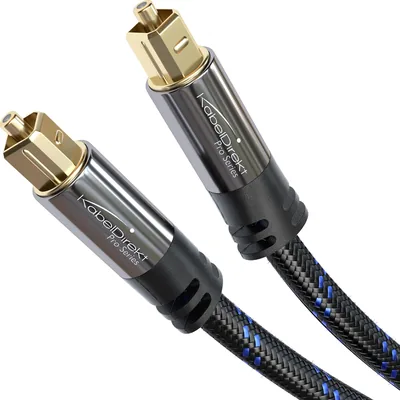 KabelDirekt - Kabel audio optyczny - 1,5 m - Soundbar | S/PDIF, światłowodowy dla kina domowego, wzmacniaczy, gry (PS4/Xbox) - Najlepsza cena