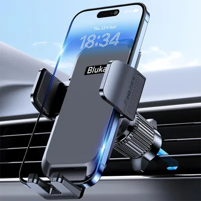 Support pour téléphone Blukar, support pour voiture Air Vent [Clip amélioré et rotation 360° avec bouton de libération]