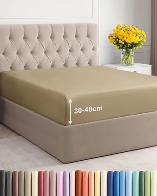 Passende bijpassende linnenhoes 180x200 cm - 40 cm diepe hoeken - Brushed polyester microvezel - Geschikt voor boxsprings - Voor matraat