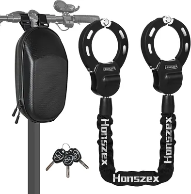 E-Scooter-Lock mit Handschlösser und Schlüssel, Fahrrad- und E-Bike-Hochsicherheitsschloss mit Schutzhülle gegen Kratzer, tragbar