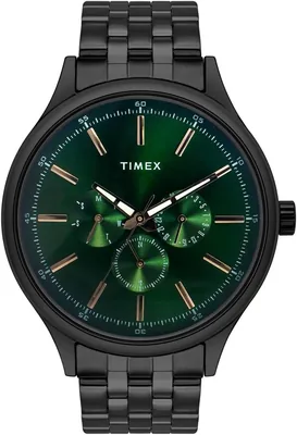 TIMEX पुरुषों के लिए मल्टी-फंक्शन रंगीन क्वार्ट्ज वॉच, गोल डायल के साथ 30 मिमी केस चौड़ाई