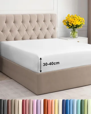 Fitta dekbedovertrek 16x200 cm - 40 cm hoek - Geborsteld polyester microvezel - Geschikt voor boxspringbedden
