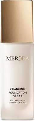MERODA Farbwechsel-Foundation SPF 15 [Licht bis Medium] - Foundation in Farbveränderung
