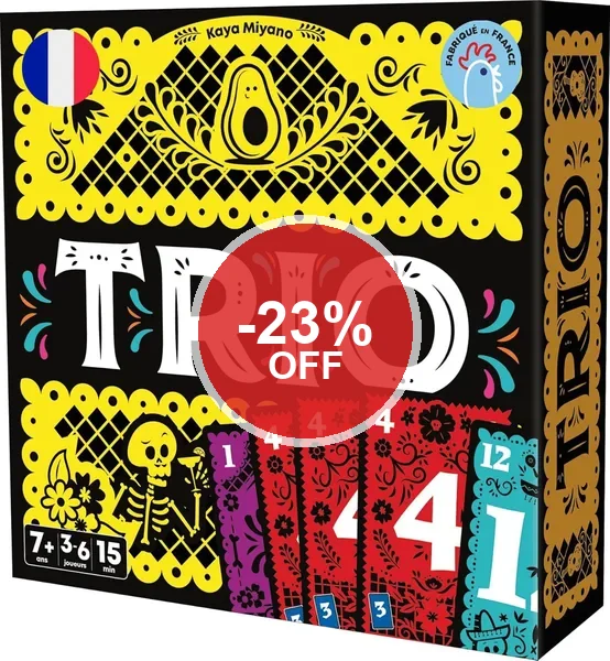 Asmodee Trio - Jeu de cartes fabriqué en France - Lauréat Golden Ace 2024 - Jeux de société pour familles et enfants à partir de 7 ans - 23% de réduction