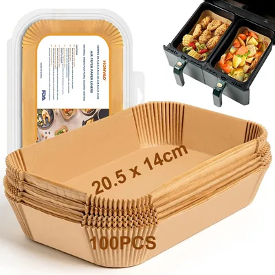 HONYAO Airfryer med 2 Kokzoner och 100 Stück Papiraccessoires - Spar 6%