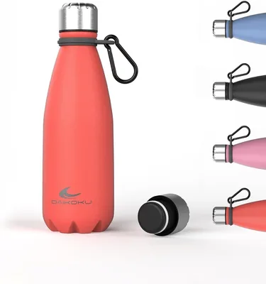 Botella de Acero Inoxidable Daikoku - Botella Térmica de 350 ml - Fría durante 24 Horas y Caliente 12 Horas - A Prueba de Fugas