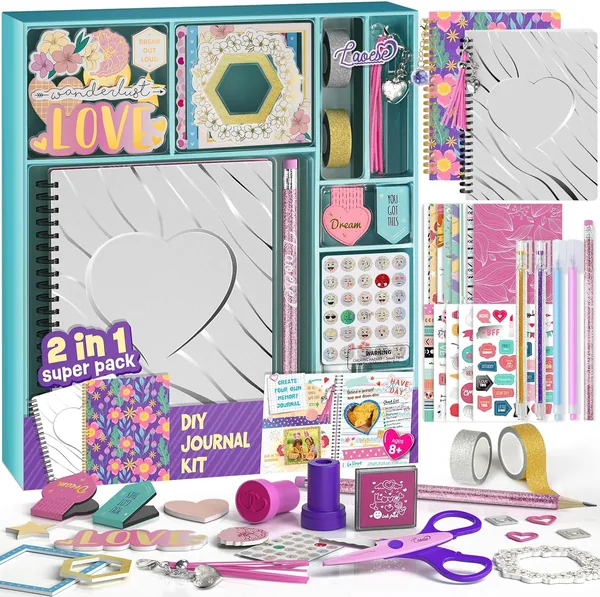 2-Pack DIY Journal Kit for Girls