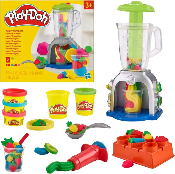 Play-Doh Swirlin' Smoothies Playset with Toy Blender