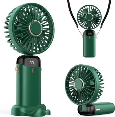 Refluxe Handheld Fan, 4200 mAh USB-Lüfter mit LED-Anzeige, 3-in-1 Hand-/Nackenfan mit 90° Einstellung, Klappbar, ideal für Sommer