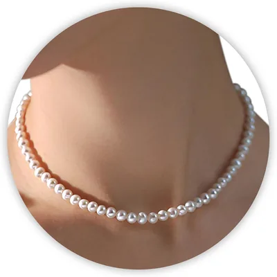 Trinkle Pearl Necklaces Women White Pendant Choker Best Deal